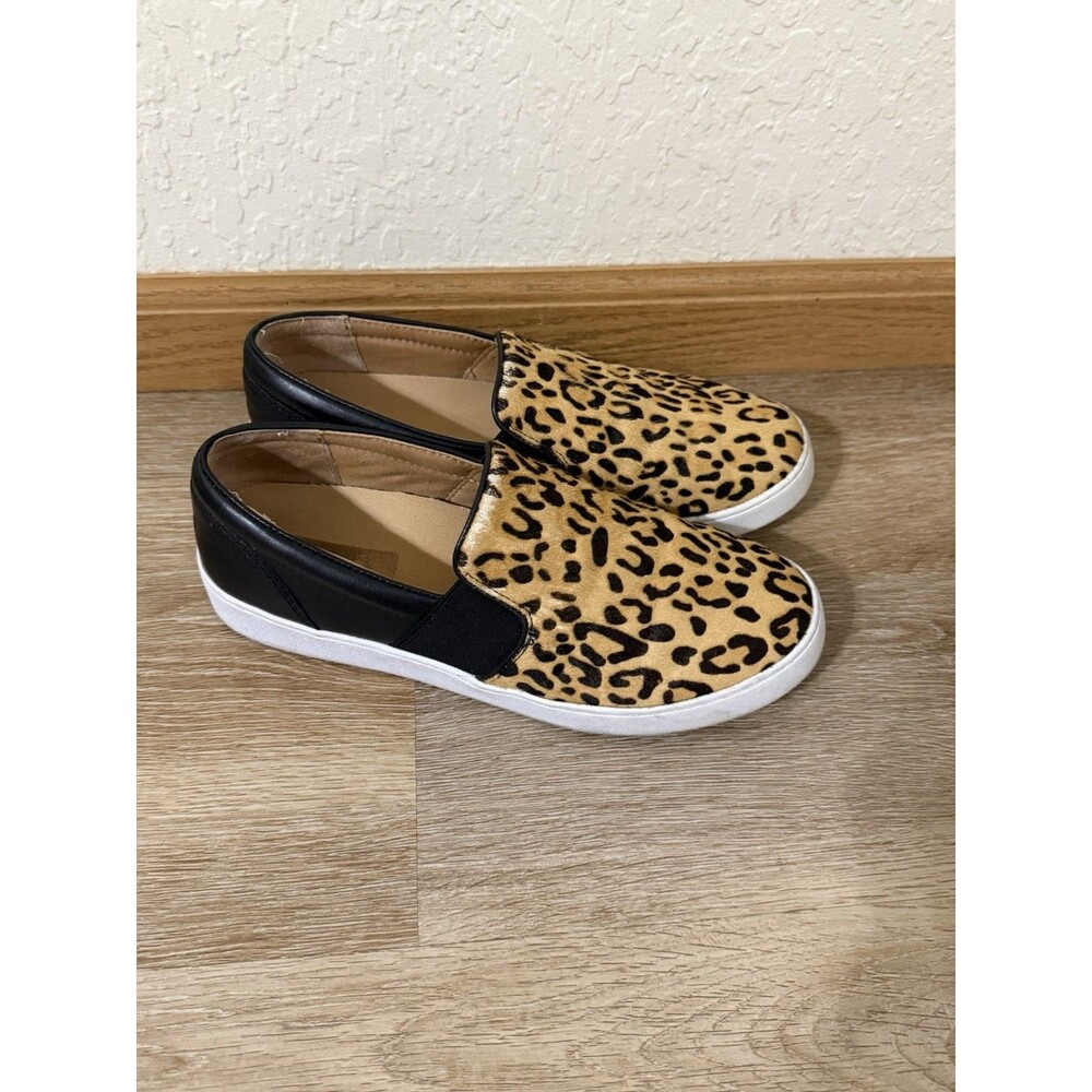 Vionic Leopard Print Slip-On Sneakers in Black and Tan